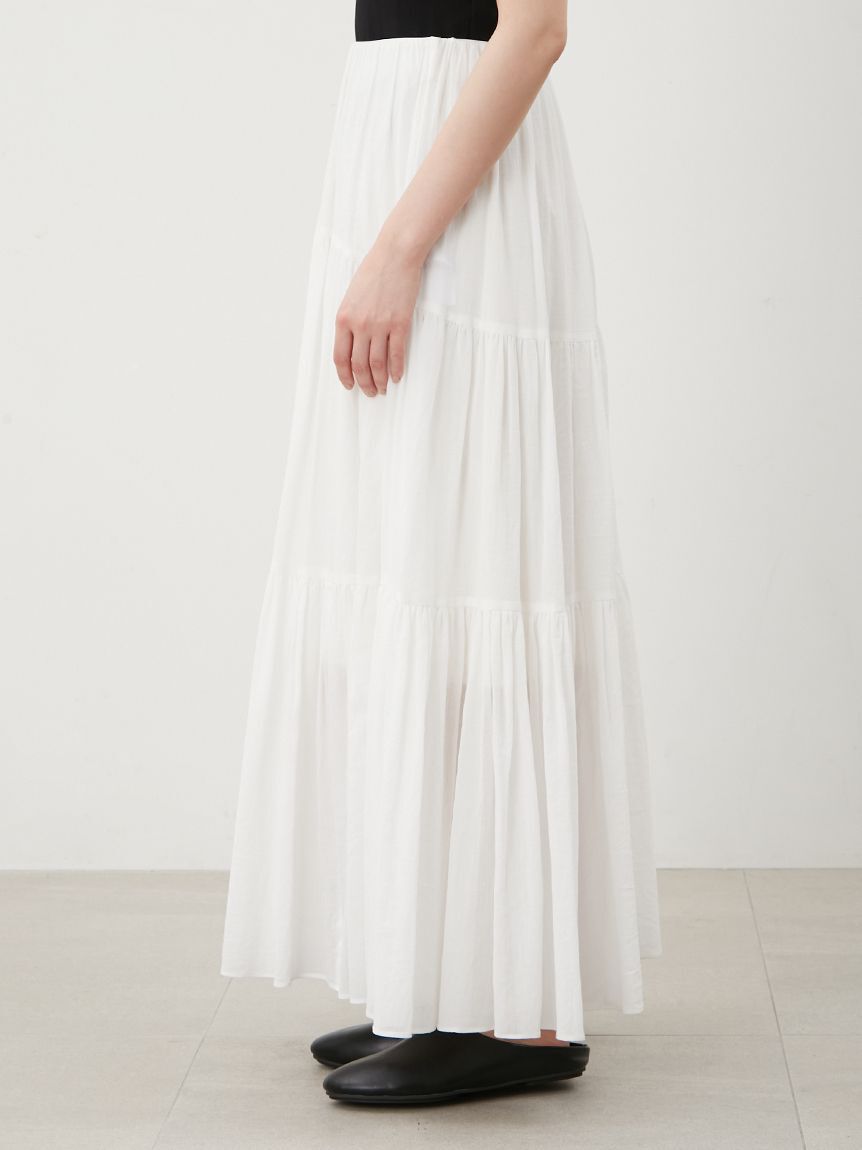 Mila Owen「マキシ丈ボリュームティアードスカート」|スカート|