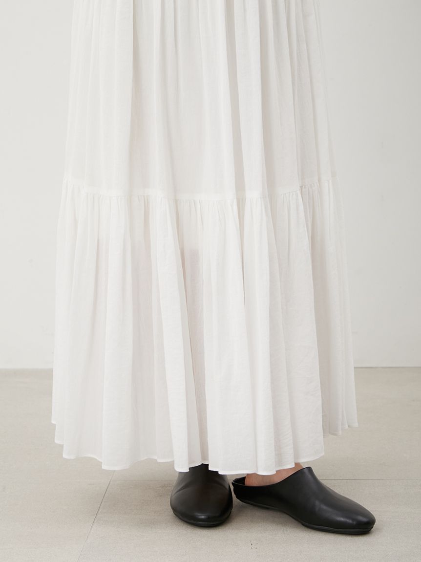 Mila Owen「マキシ丈ボリュームティアードスカート」|スカート|