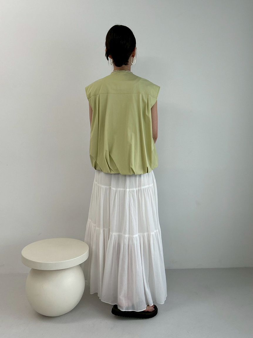 Mila Owen「マキシ丈ボリュームティアードスカート」|スカート|