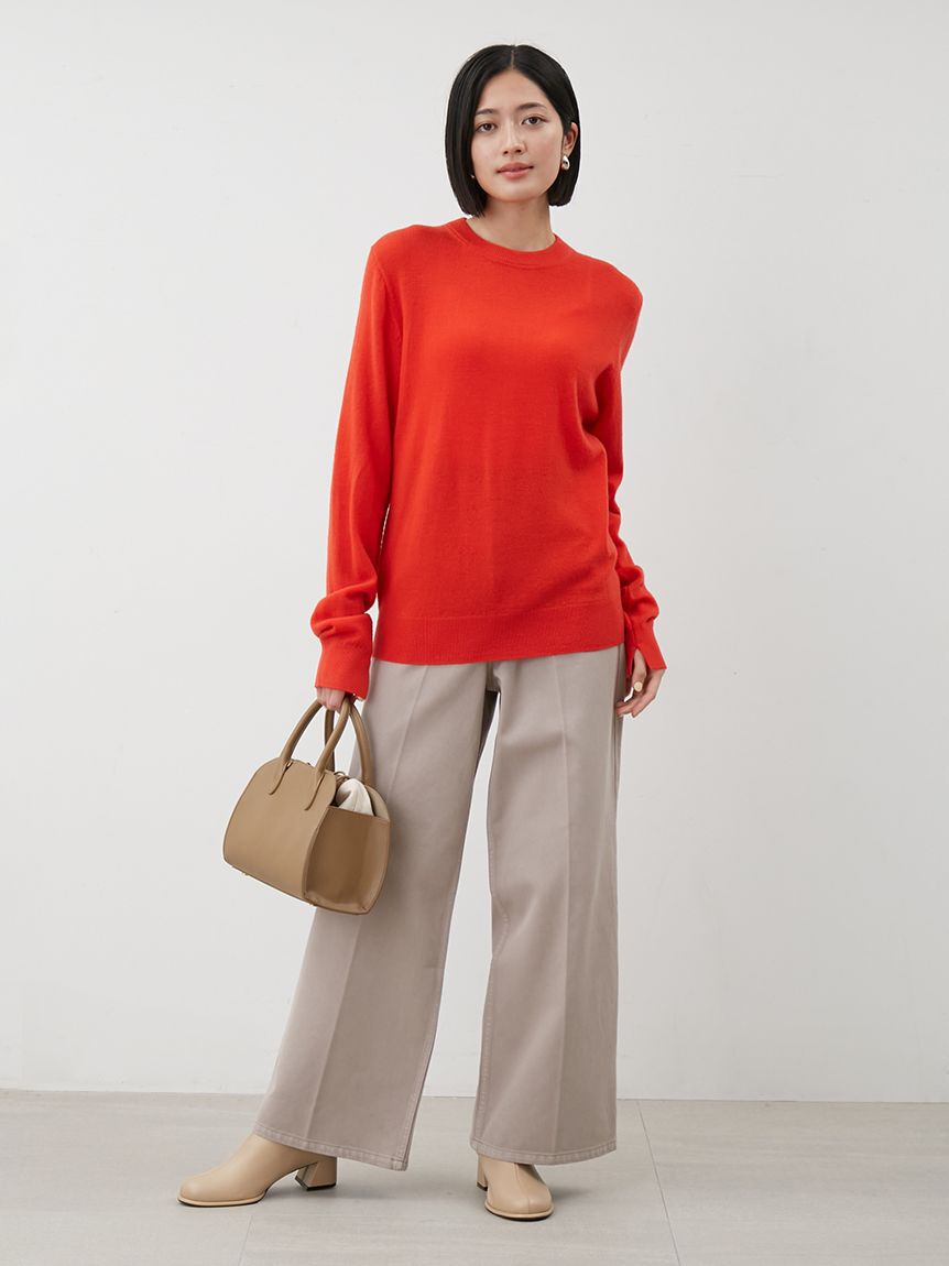 Mila Owen「ウール100％ベーシッククルーネックニット」|ニット・セーター|