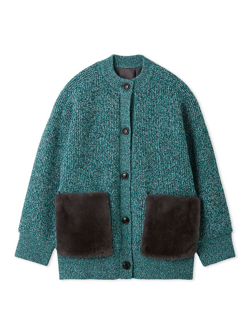 Mila Owen「2WAYファーポケットMIXヤーンカーディガン」|カーディガン|TUQ