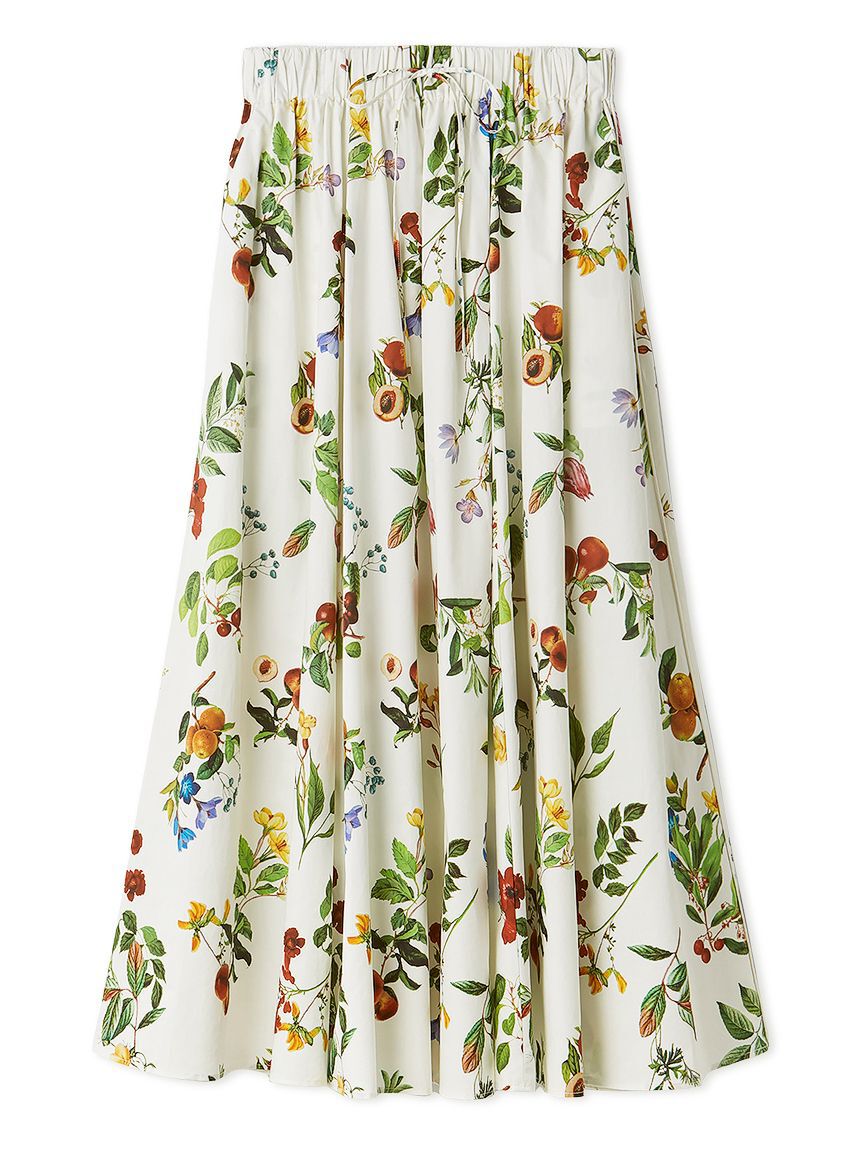 Mila Owen「ボタニカルウエストゴムギャザーマキシスカート」|スカート|