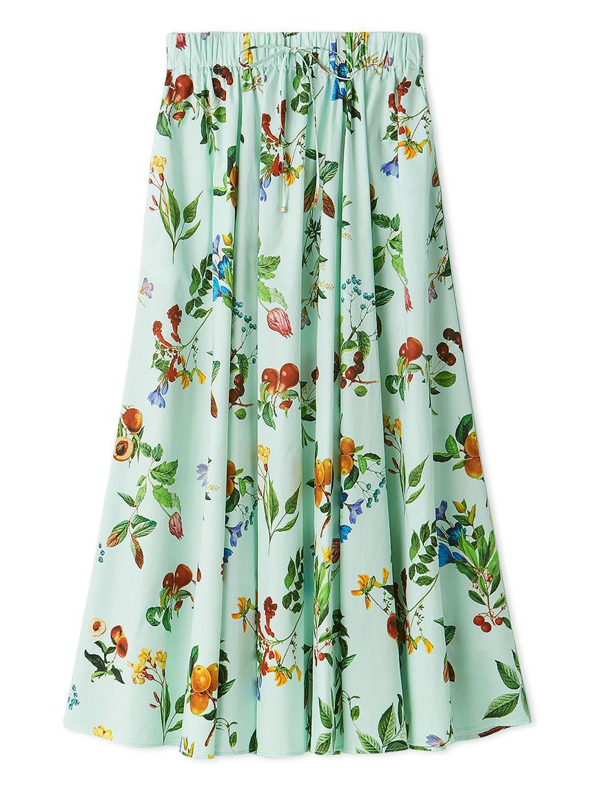 Mila Owen「ボタニカルウエストゴムギャザーマキシスカート」|スカート|