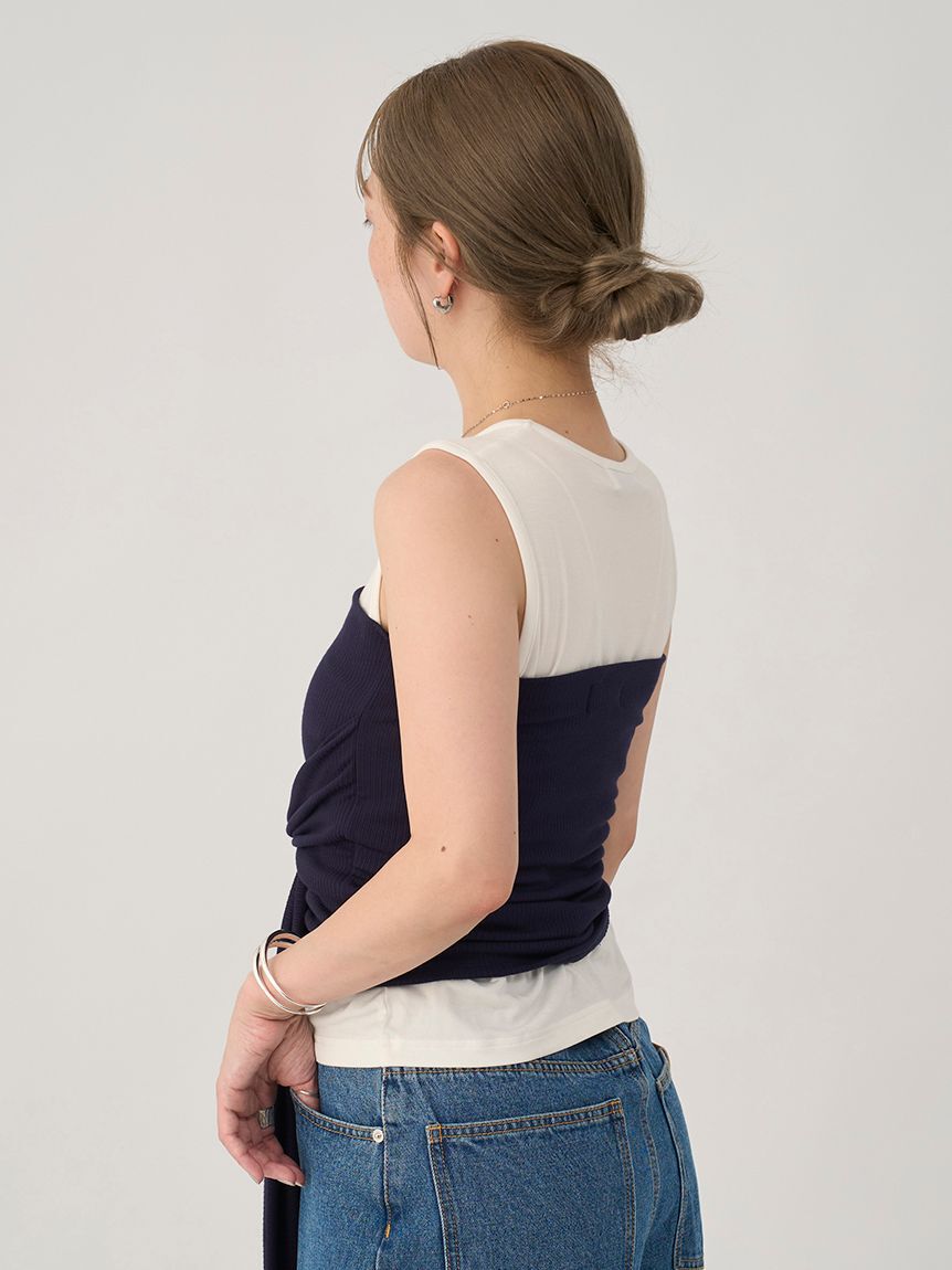 emmi atelier「2wayチューブトップ付きタンクトップ」|タンクトップ|