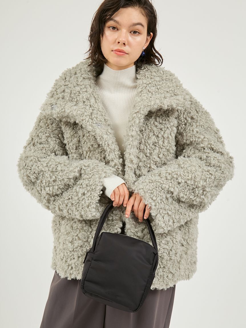 emmi atelier「eco ナイロンスクエアバッグ」|ハンドバッグ|