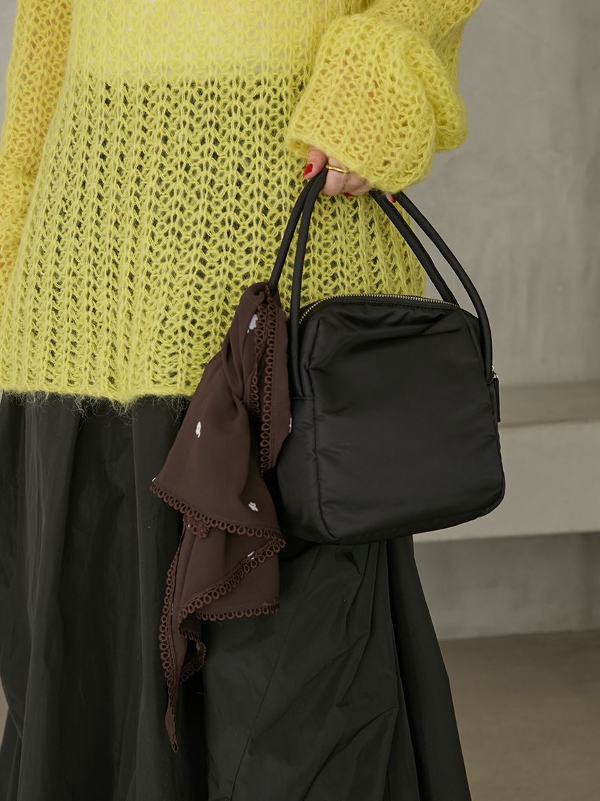 emmi atelier「eco ナイロンスクエアバッグ」|ハンドバッグ|