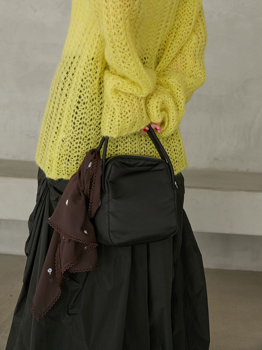 emmi atelier「eco ナイロンスクエアバッグ」|ハンドバッグ|