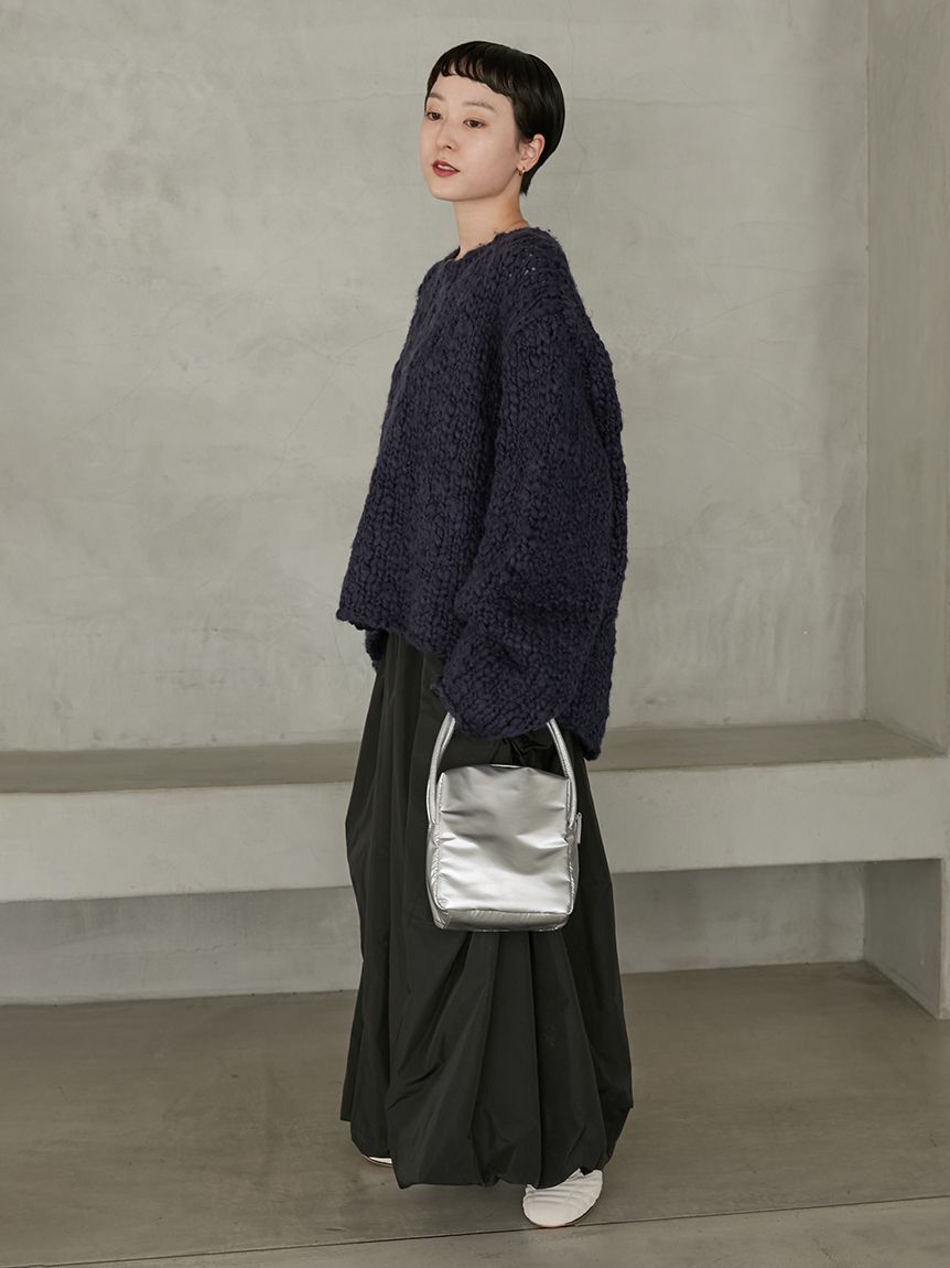 emmi atelier「ウール混ハンドニットプルオーバー」|ニット・セーター|