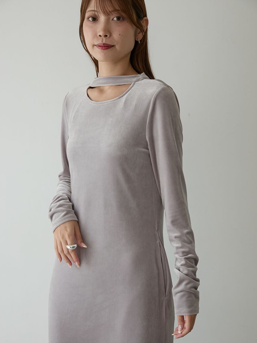 emmi atelier「ベロアIラインワンピース」|ワンピース|