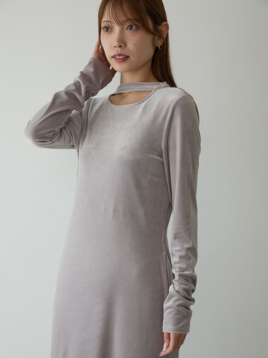 emmi atelier「ベロアIラインワンピース」|ワンピース|