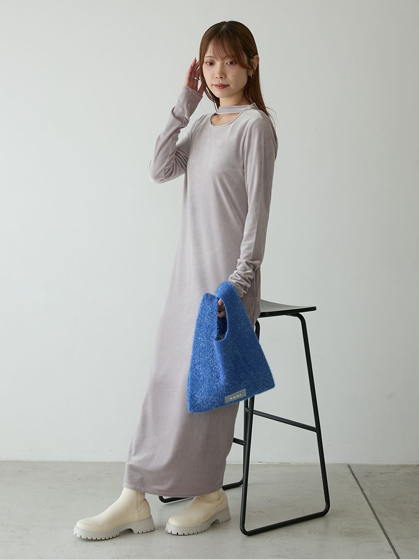 emmi atelier「ベロアIラインワンピース」|ワンピース|