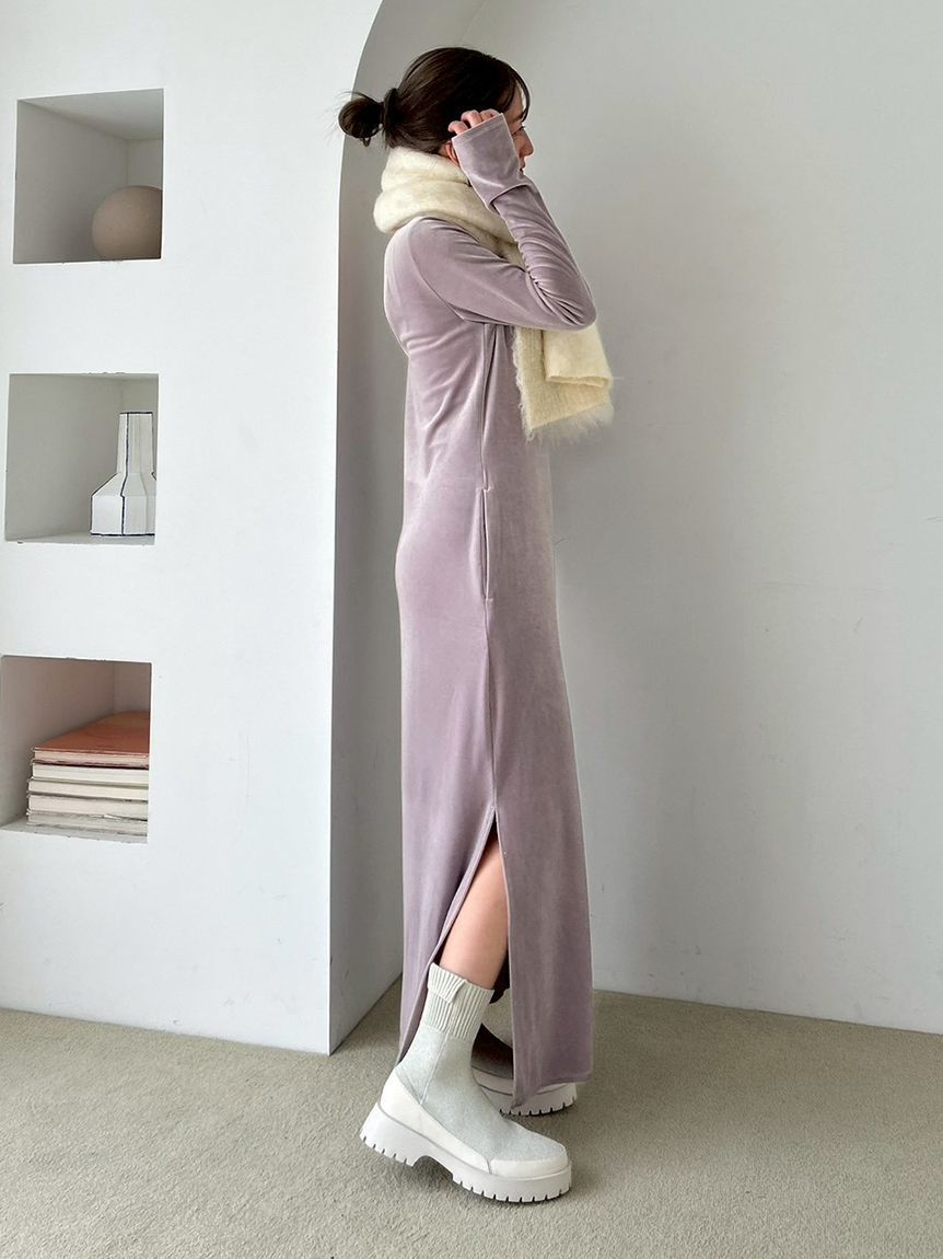 emmi atelier「ベロアIラインワンピース」|ワンピース|