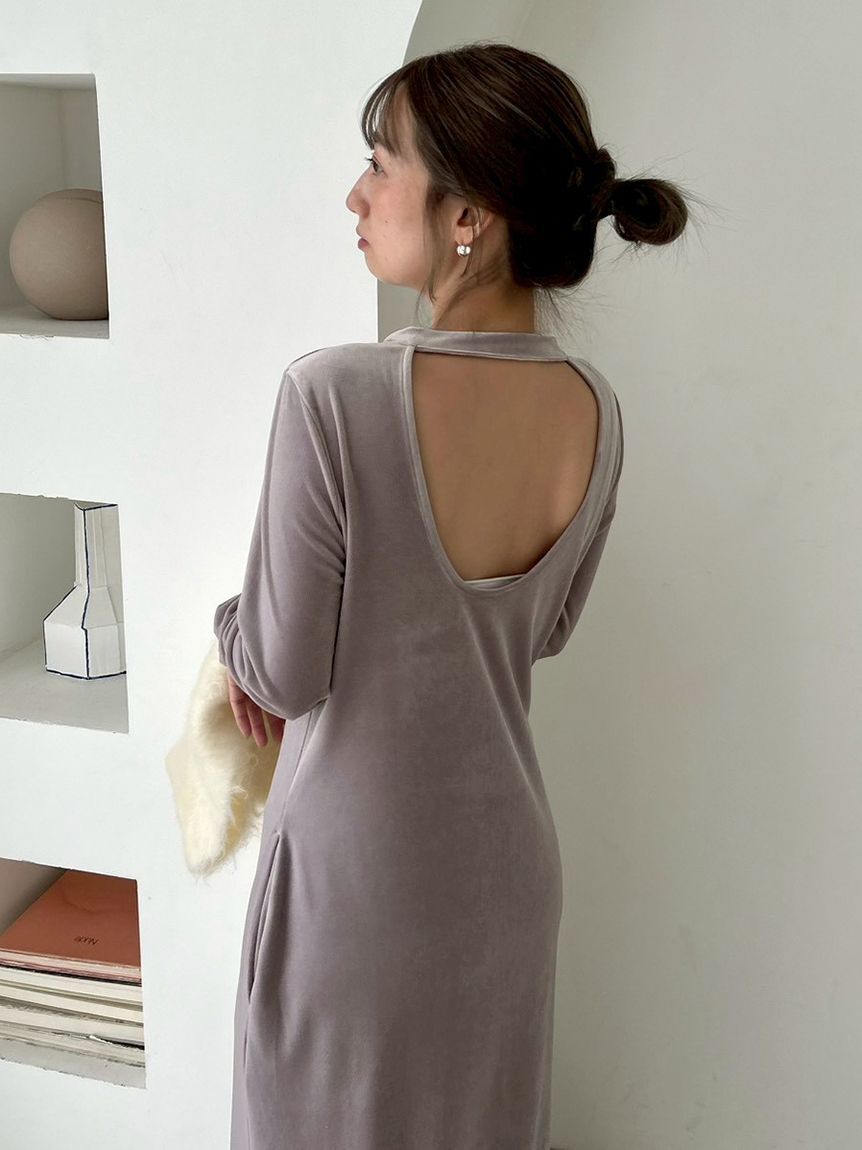 emmi atelier「ベロアIラインワンピース」|ワンピース|