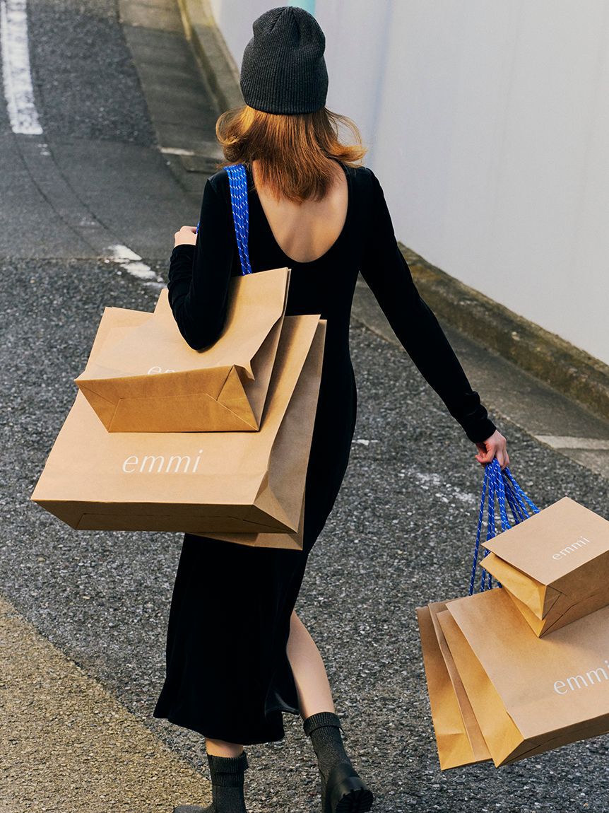 emmi atelier「ベロアIラインワンピース」|ワンピース|