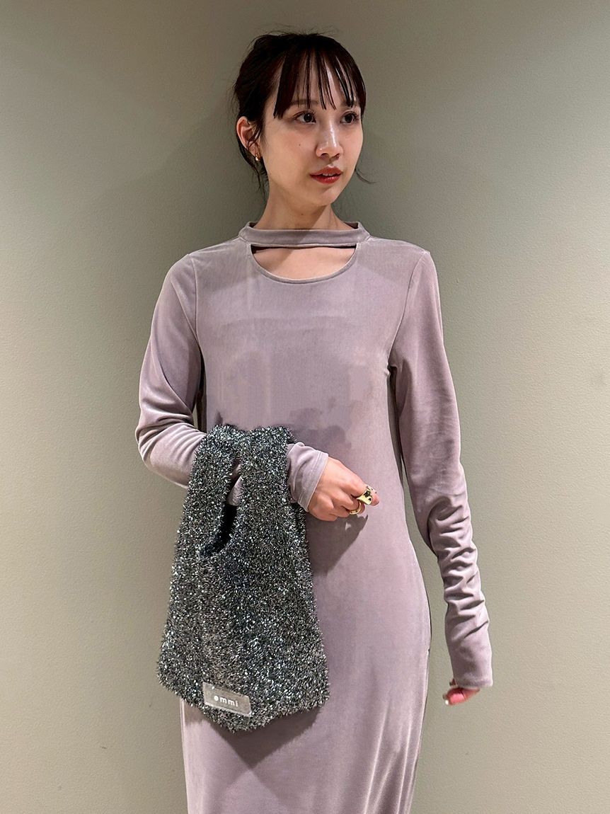 emmi atelier「ベロアIラインワンピース」|ワンピース|