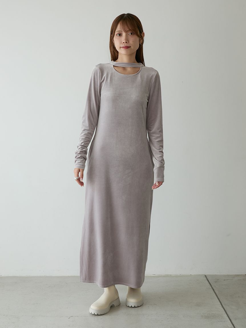 emmi atelier「ベロアIラインワンピース」|ワンピース|