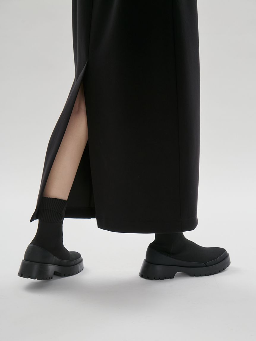 emmi atelier「【ONLINE限定】ハーフジップダンボールワンピース」|ワンピース|