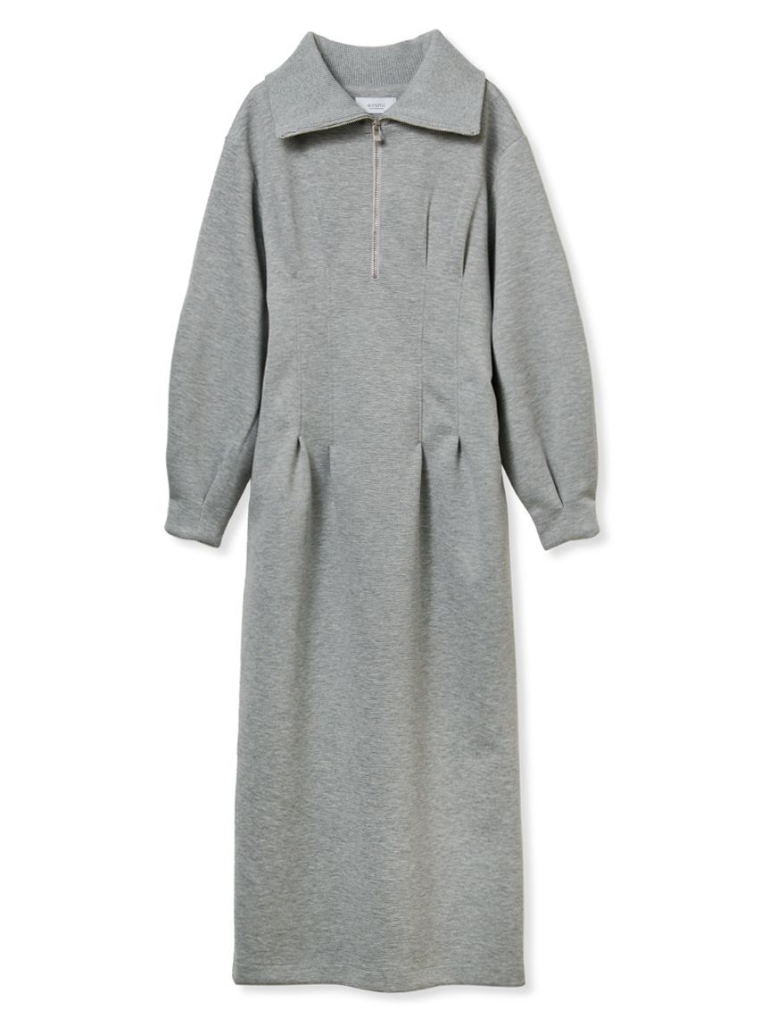 emmi atelier「【ONLINE限定】ハーフジップダンボールワンピース」|ワンピース|