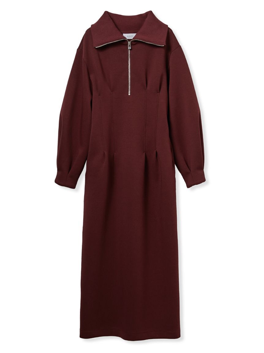 emmi atelier「【ONLINE限定】ハーフジップダンボールワンピース」|ワンピース|BUR