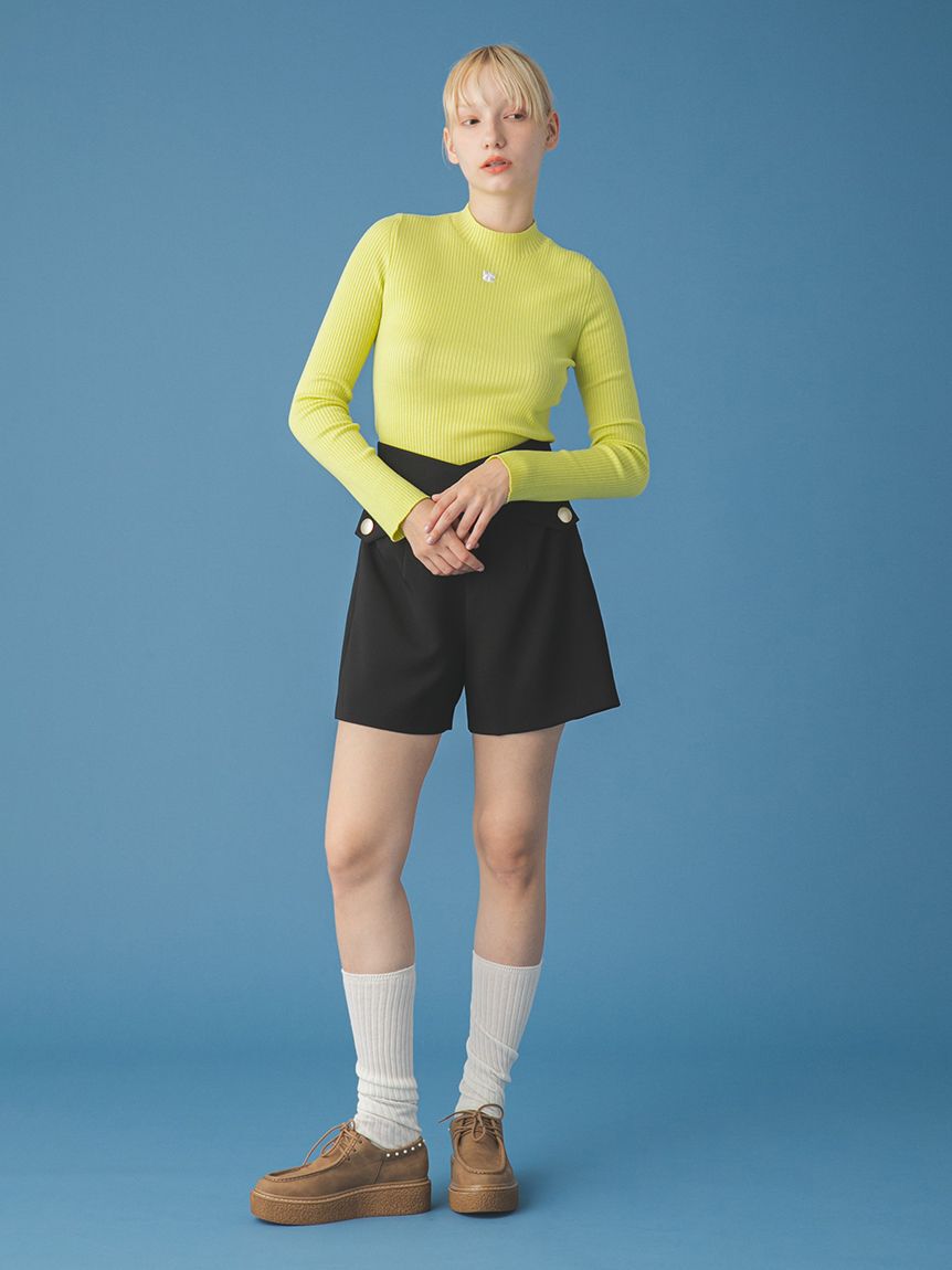 FURFUR「【限定カラー】リボン刺繍リブニットトップス」|ニット・セーター|