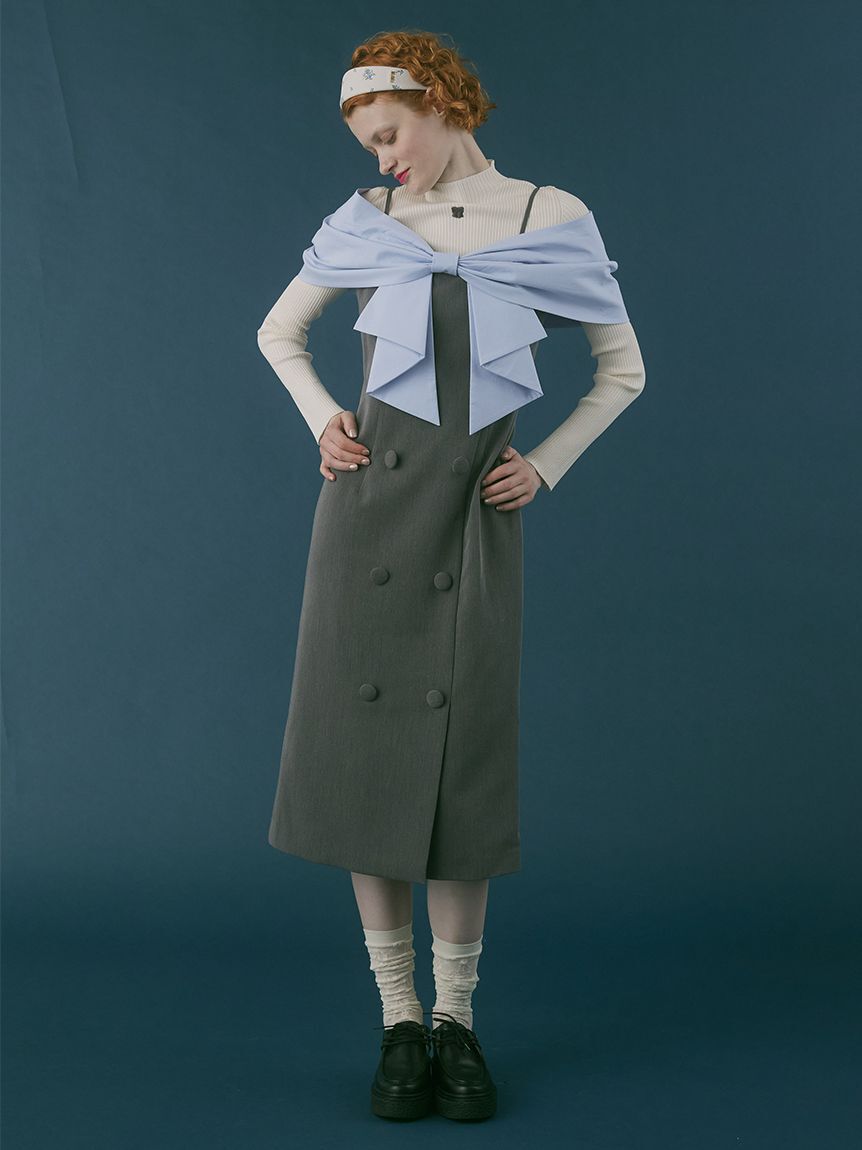 FURFUR「【限定カラー】リボン刺繍リブニットトップス」|ニット・セーター|