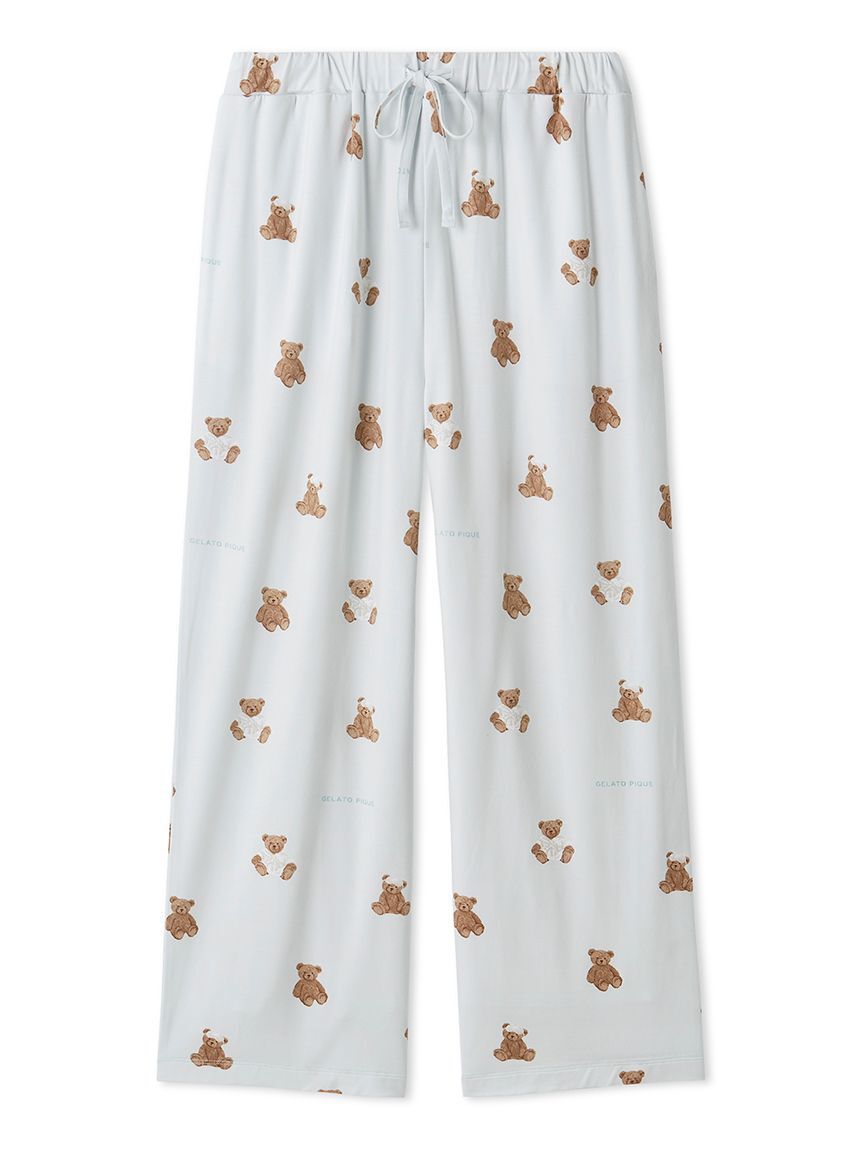 gelato pique「抗菌防臭バスローブベア柄ロングパンツ」|ルームウェア|
