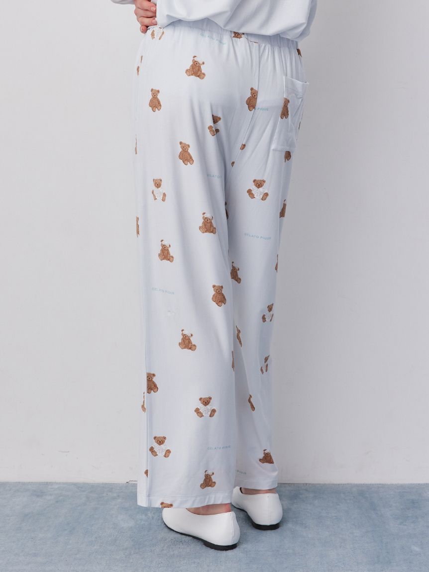 gelato pique「抗菌防臭バスローブベア柄ロングパンツ」|ルームウェア|