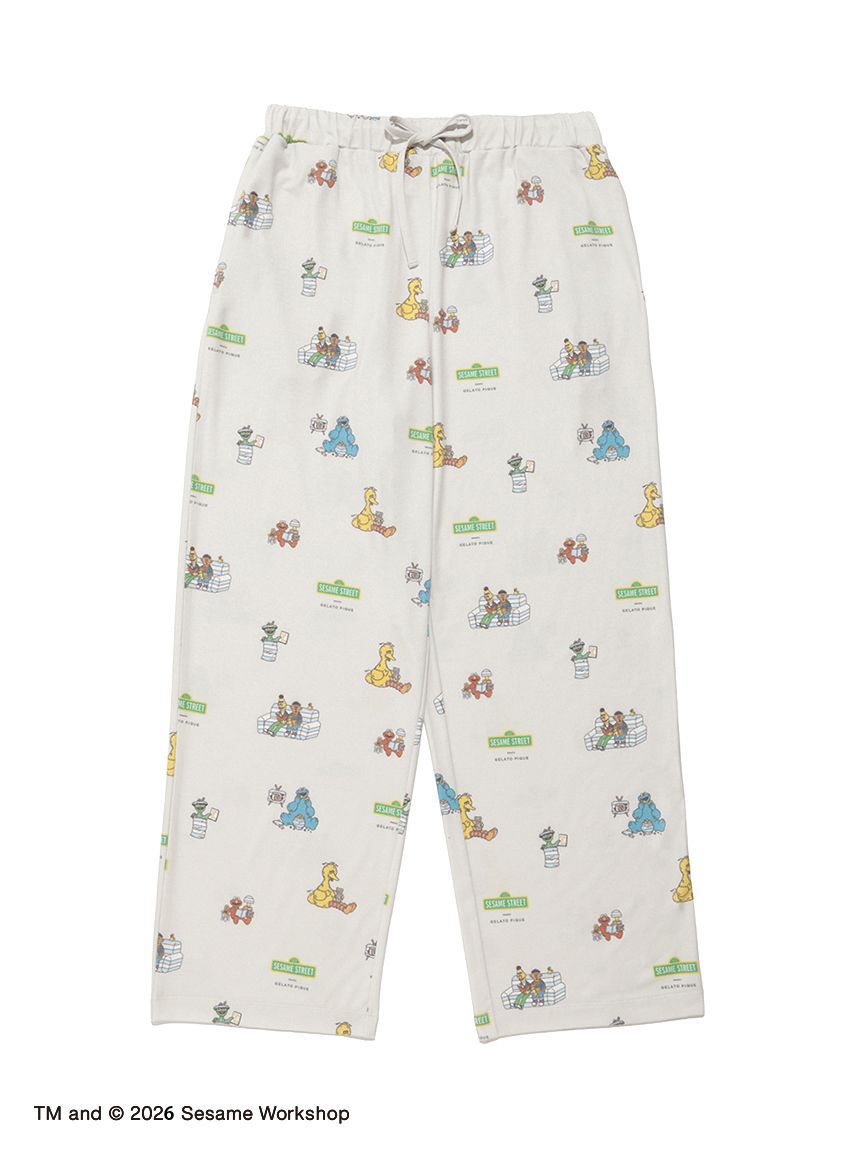 GELATO PIQUE HOMME「【SESAME STREET】【HOMME】総柄ロングパンツ」|ルームウェア|