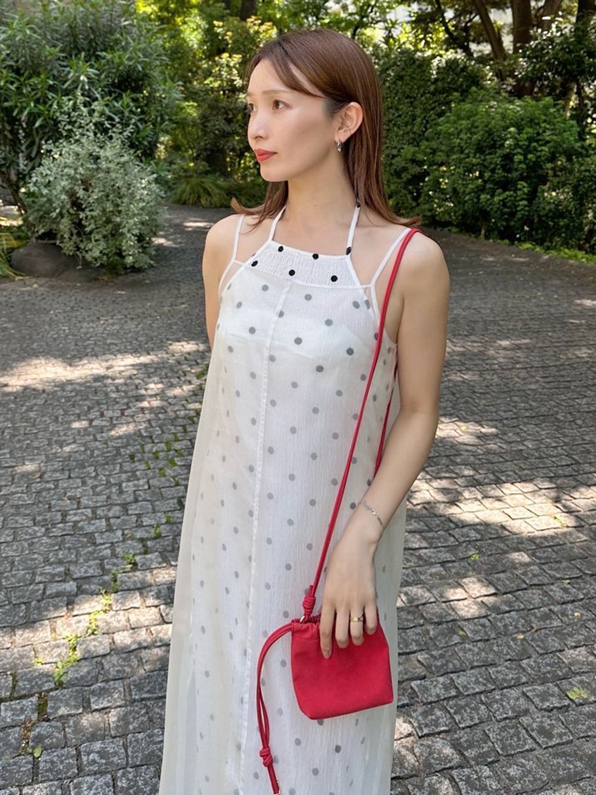 SNIDEL「レイヤードプリントキャミワンピース」|ワンピース|