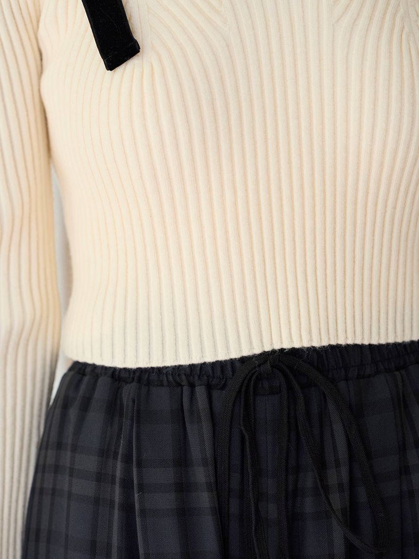 SNIDEL「ショルダーリボンオフショルニットプルオーバー」|ニット・セーター|