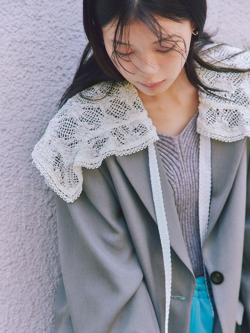 SNIDEL「ショルダーリボンオフショルニットプルオーバー」|ニット・セーター|