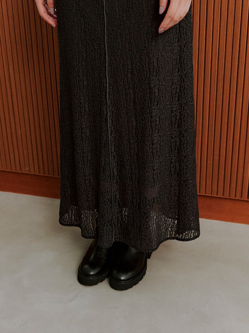 SNIDEL「カットレースナロースカート」|スカート|