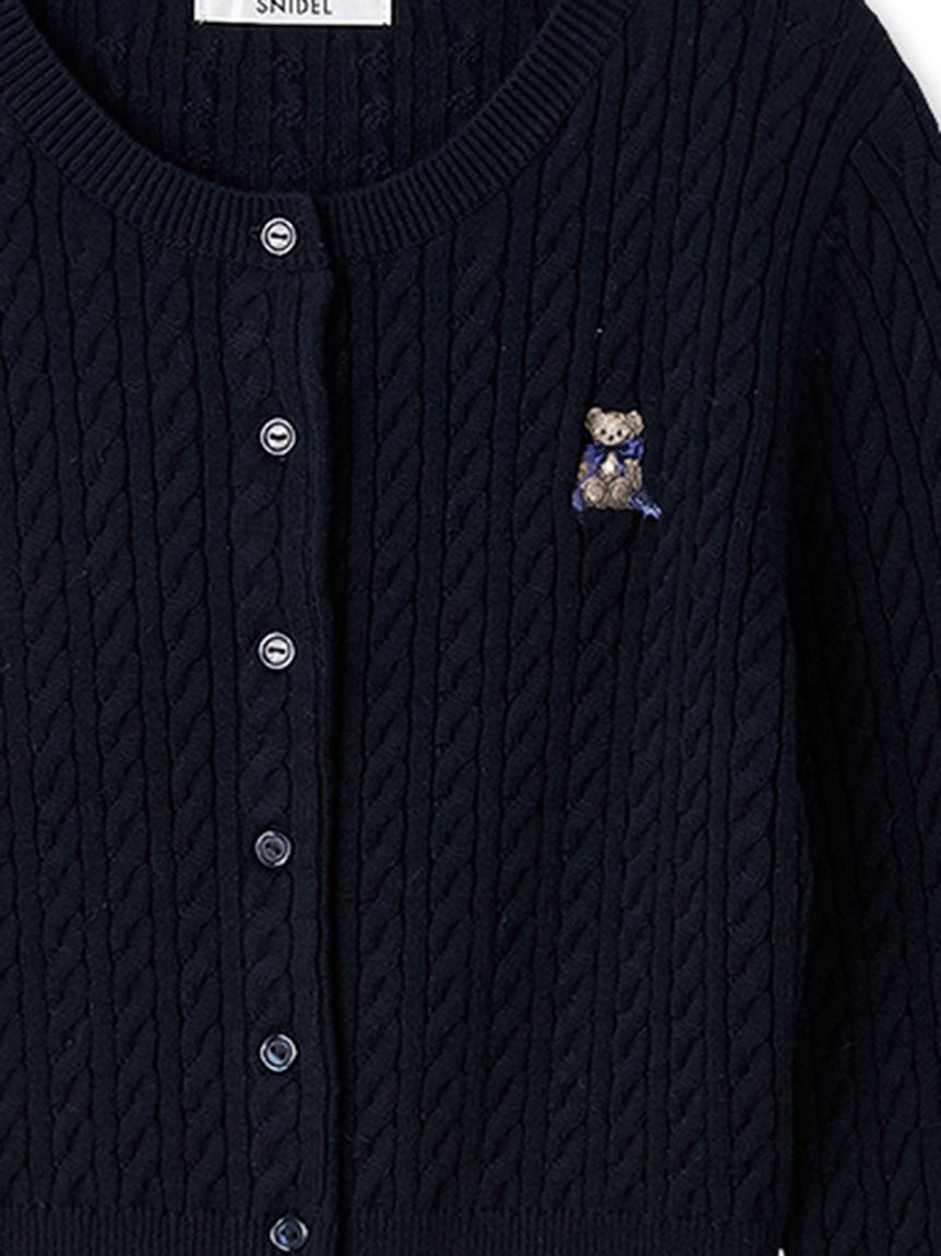 SNIDEL「リボンベアニットカーディガン」|カーディガン|