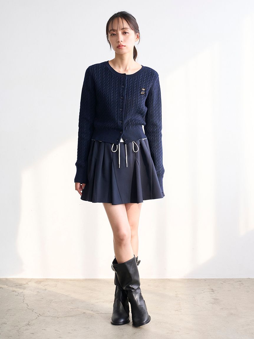 SNIDEL「リボンベアニットカーディガン」|カーディガン|