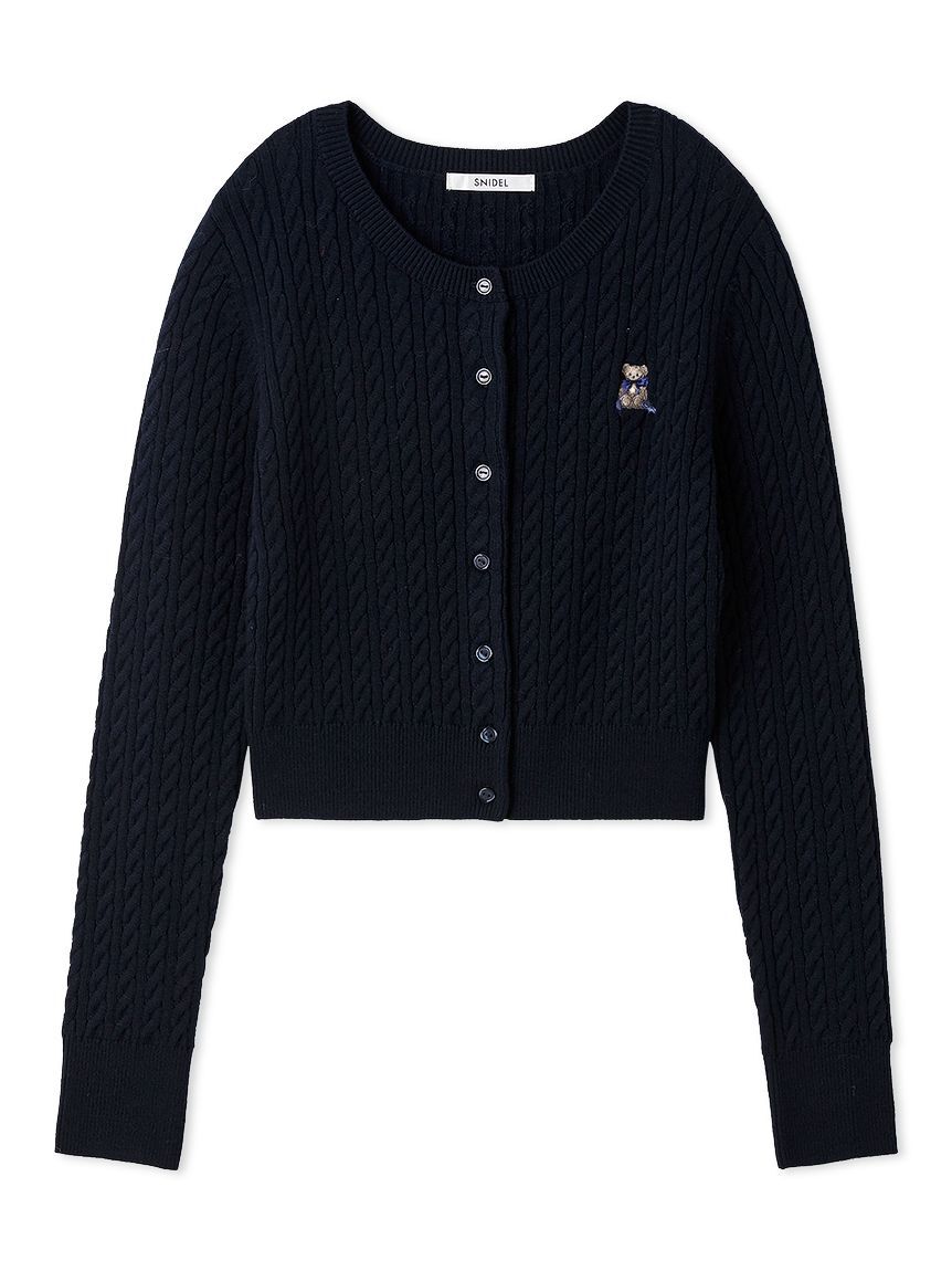 SNIDEL「リボンベアニットカーディガン」|カーディガン|