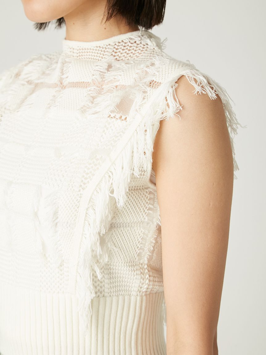 FRAY I.D「チェックジャカードニットトップス」|ニット・セーター|