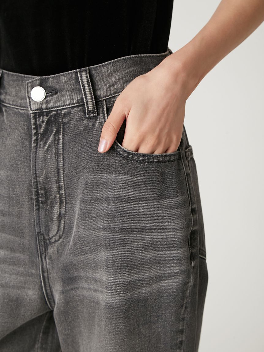 FRAY I.D「【00サイズ】リボンモチーフストレートワイドデニム」|デニム|