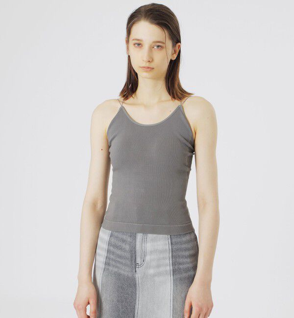  「スパゲッティショートキャミソール」|キャミソール|グレー