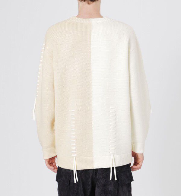  「バイカラーポイントスレッドプルオーバー」|ニット・セーター|