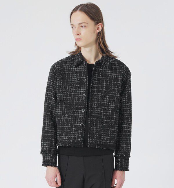  「ブリリアントツイードブルゾン」|ブルゾン・スタジャン|ブラック