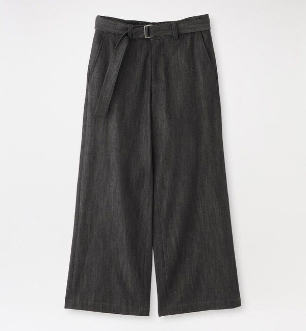  「ベルテッドバギーデニム」|デニム|ブラック