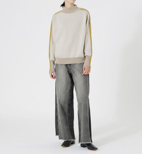  「2フェイスブロッキングパターンニット」|ニット・セーター|