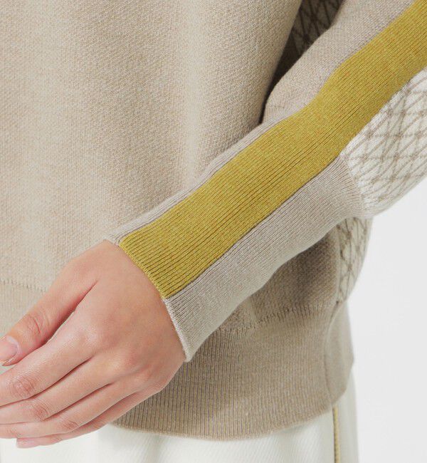  「2フェイスブロッキングパターンニット」|ニット・セーター|