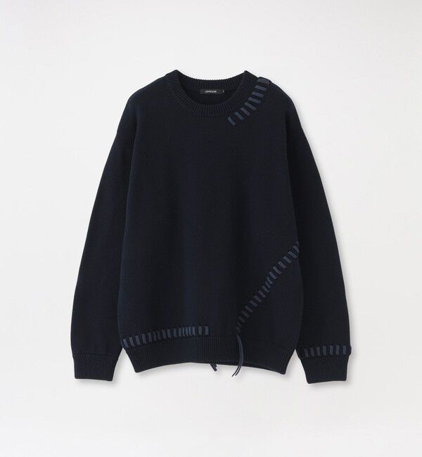  「ポイントスレッドプルオーバー」|ニット・セーター|ネイビー