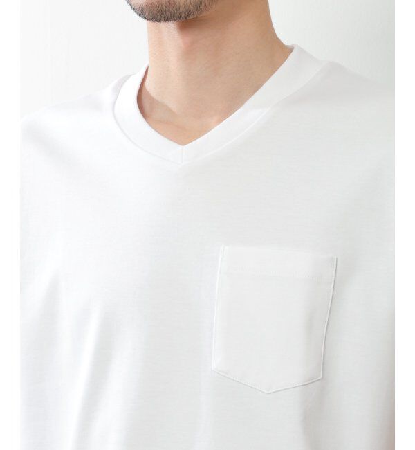 IKKA LOUNGE「ポンチＶネックジャケットＴシャツ」|Tシャツ・カットソー|