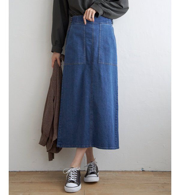 ikka「ストレッチIラインスカート」|スカート|