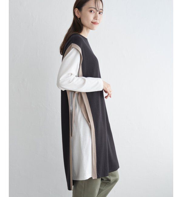 ikka「ニットベストアンサンブルワンピース」|ワンピース|