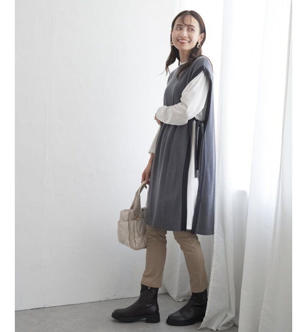 ikka「ニットベストアンサンブルワンピース」|ワンピース|