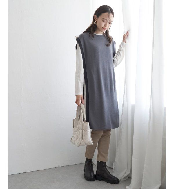 ikka「ニットベストアンサンブルワンピース」|ワンピース|