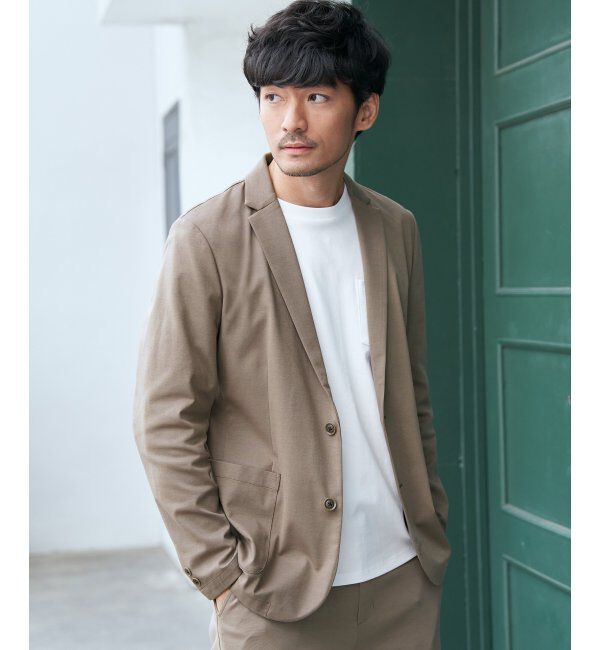 IKKA LOUNGE「GOKU楽ワークポンチジャケット」|テーラードジャケット|ベージュ